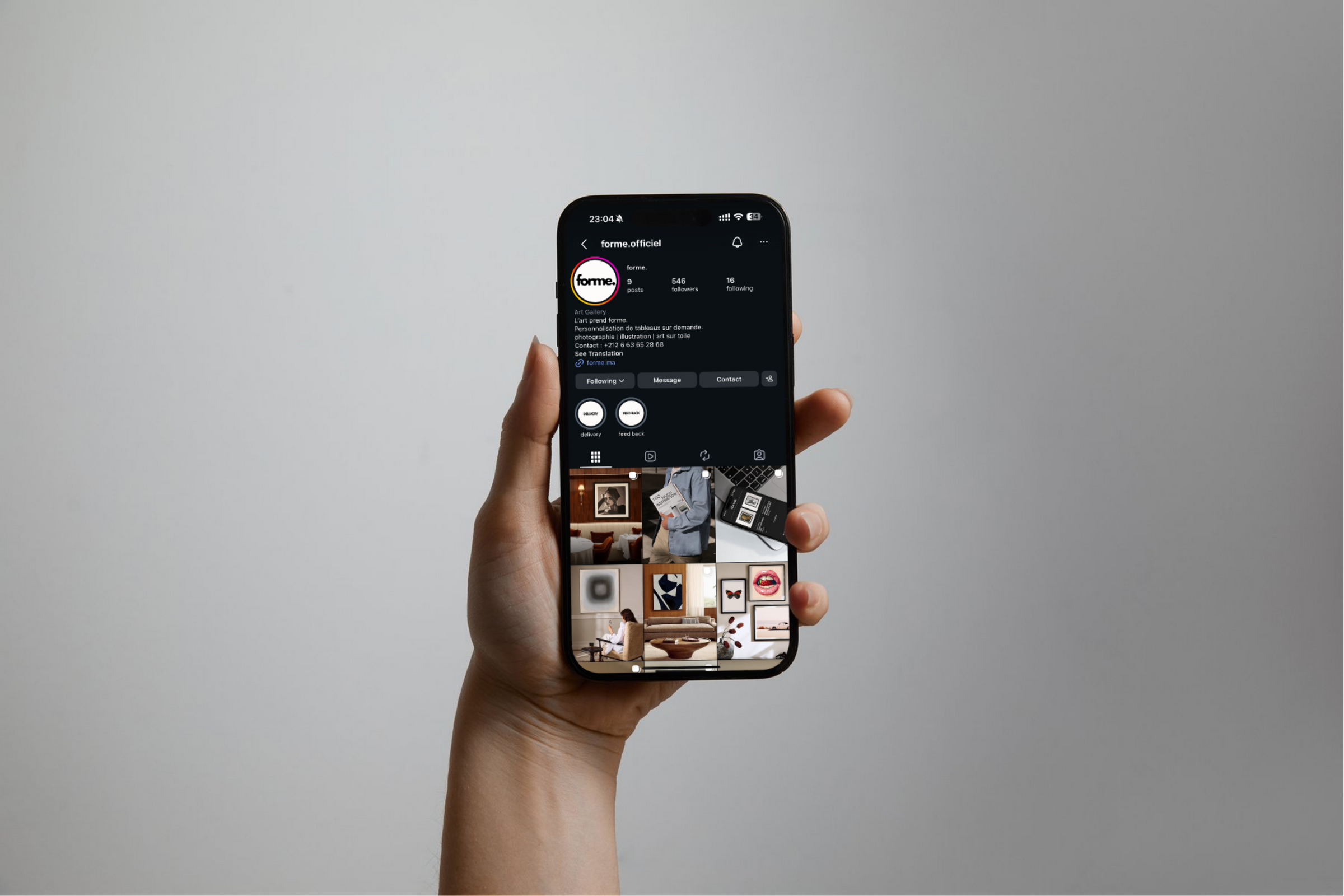 Forme sur Instagram